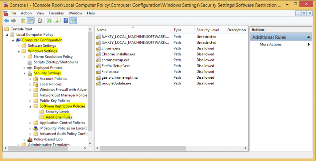 Blocking Chrome or Firefox with GPO ELVIS'S technical blog